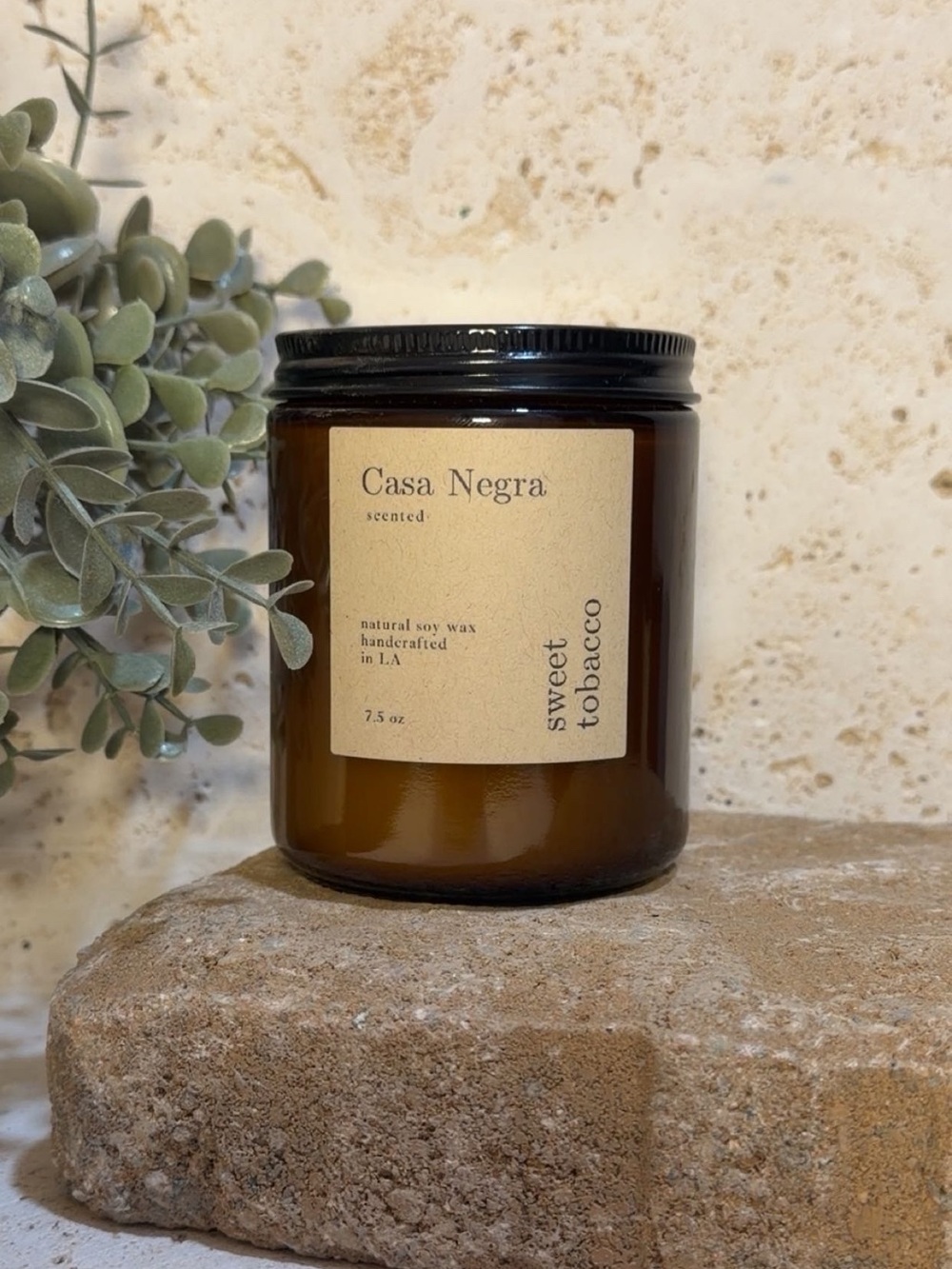 Sweet Tobacco Candle • Sweet Smokey Aroma • Caramel + Tobacco  • Unique Candle